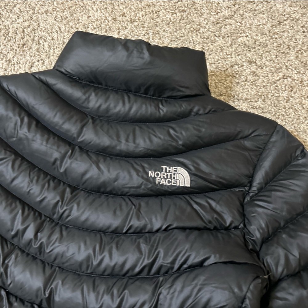 The North Face 700 Women's Black Puffer Trench Coat Jacket Size Small Full Zip S - Picture 15 of 15